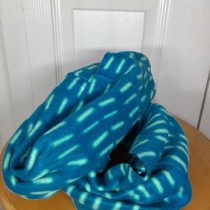 Blue felt neck warmer (neck gage or neck gator)